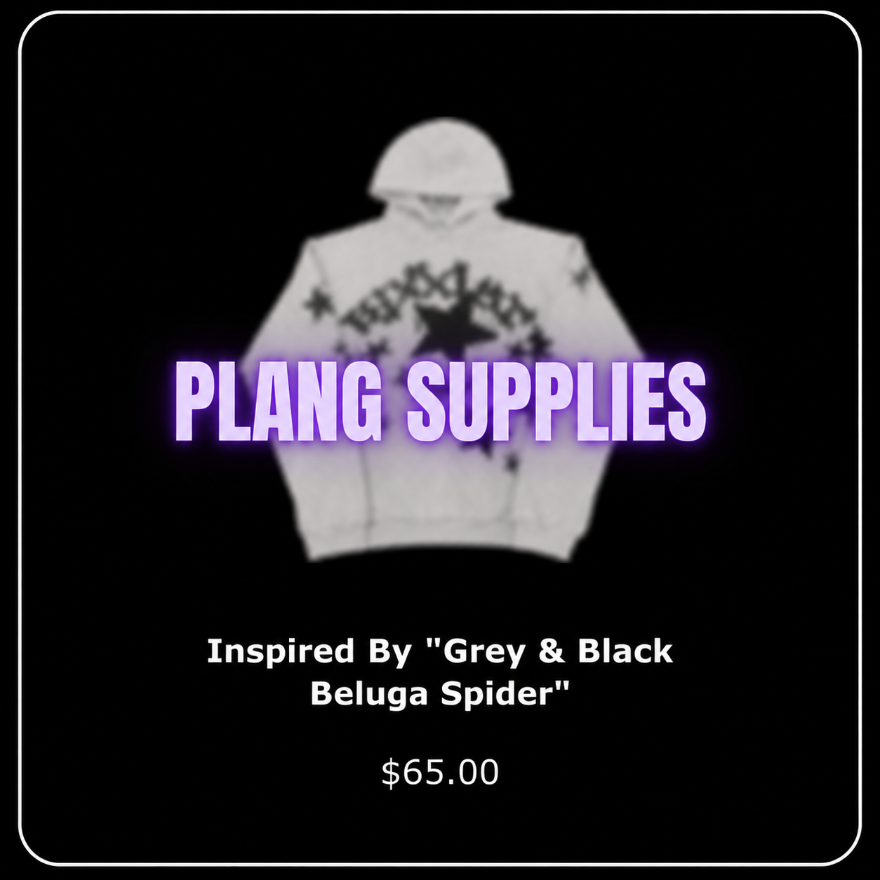 Inspired By "Grey & Black Beluga Spider" Hoodie