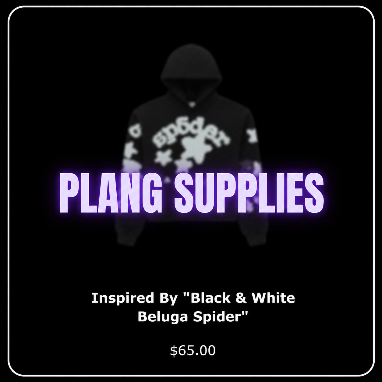 Inspired By "Black & White Beluga Spider" Hoodie