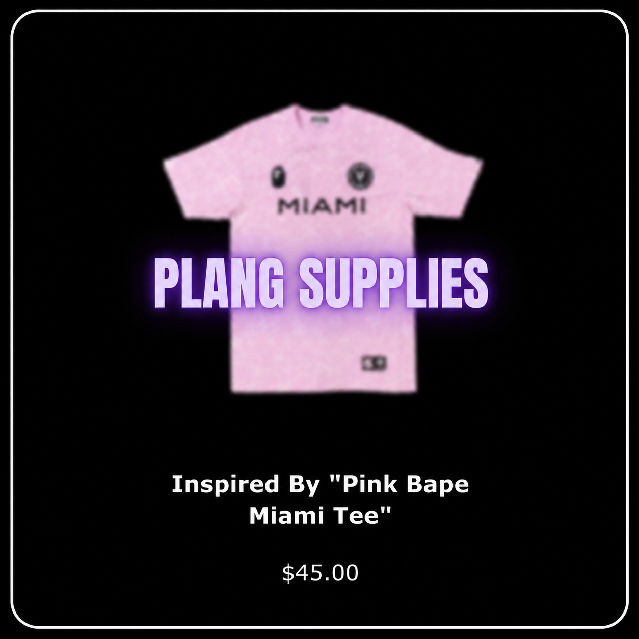 Inspired By "Pink Bape Miami Tee"