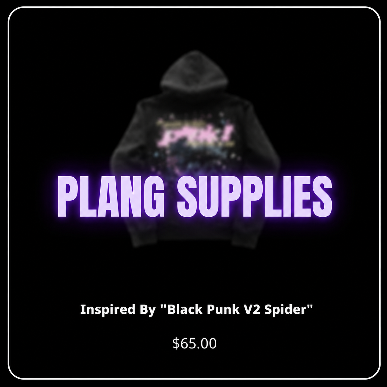Inspired By "Black Punk V2 Spider" Hoodie